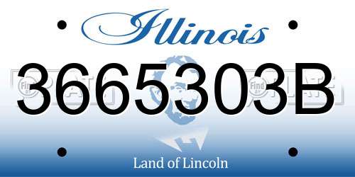 3665303B Illinois License Plate