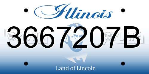 3667207B Illinois License Plate