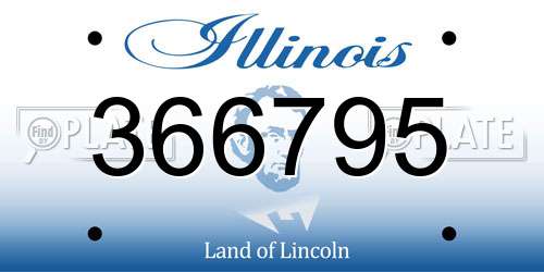 366795 Illinois License Plate