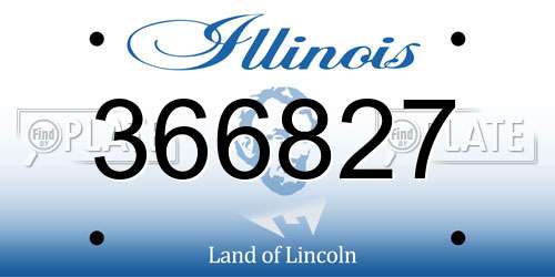 366827 Illinois License Plate