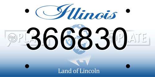 366830 Illinois License Plate