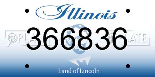 366836 Illinois License Plate
