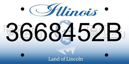 3668452B Illinois License Plate