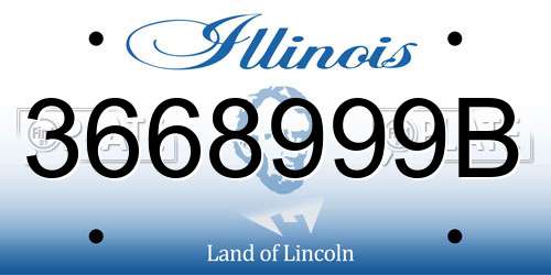 3668999B Illinois License Plate
