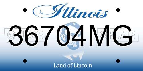 36704MG Illinois License Plate