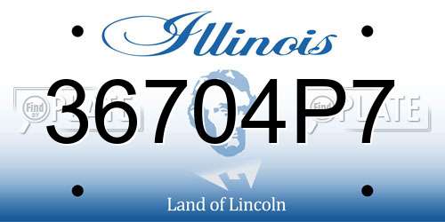 36704P7 Illinois License Plate