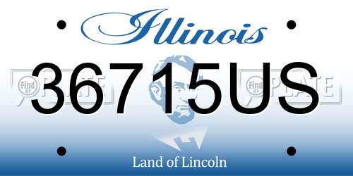 36715US Illinois License Plate