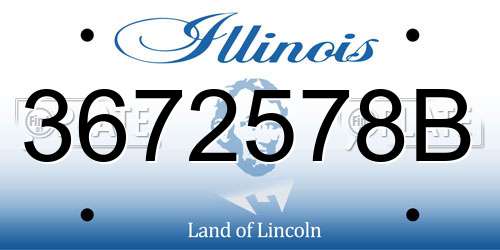 3672578B Illinois License Plate