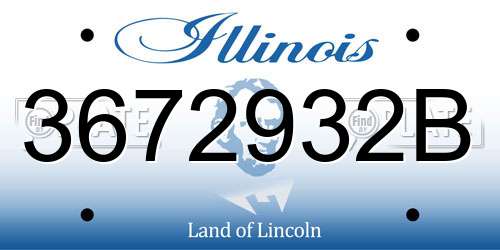 3672932B Illinois License Plate