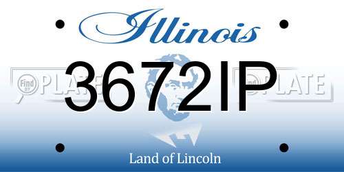 3672IP Illinois License Plate