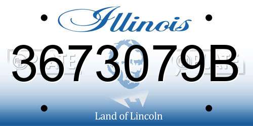 3673079B Illinois License Plate