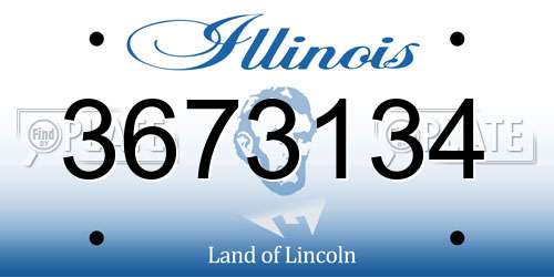3673134 Illinois License Plate