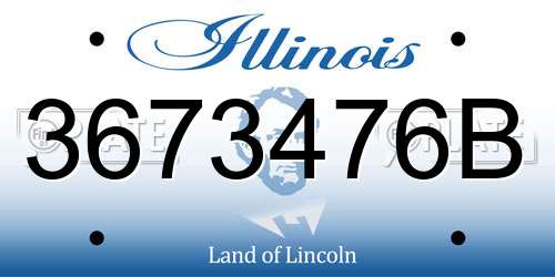 3673476B Illinois License Plate
