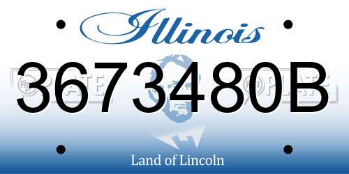 3673480B Illinois License Plate