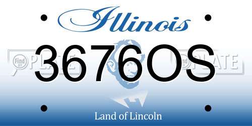 3676OS Illinois License Plate
