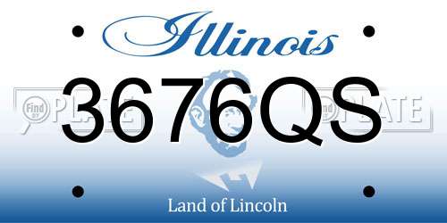 3676QS Illinois License Plate