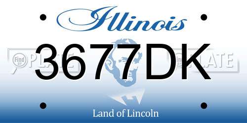 3677DK Illinois License Plate