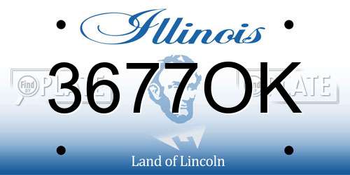 3677OK Illinois License Plate