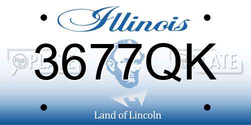 3677QK Illinois License Plate