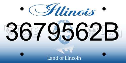 3679562B Illinois License Plate