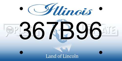 367B96 Illinois License Plate