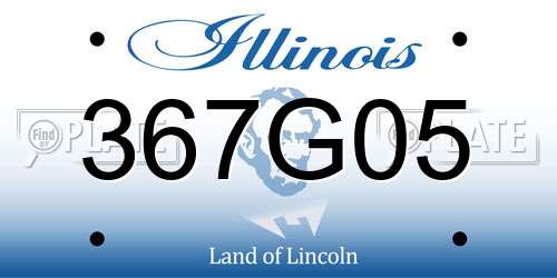 367G05 Illinois License Plate