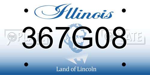 367G08 Illinois License Plate