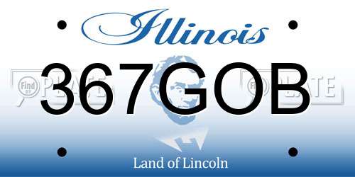 367GOB Illinois License Plate