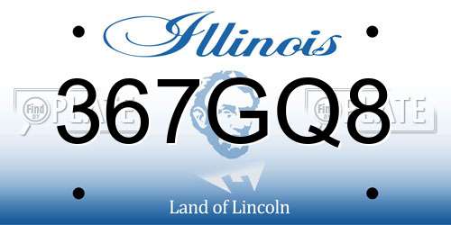 367GQ8 Illinois License Plate