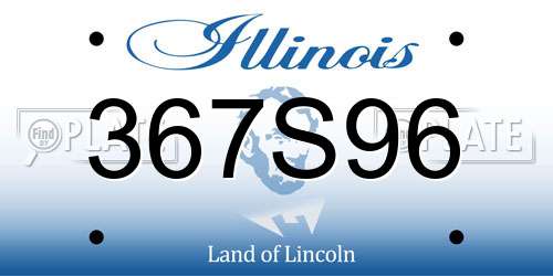 367S96 Illinois License Plate