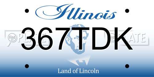 367TDK Illinois License Plate