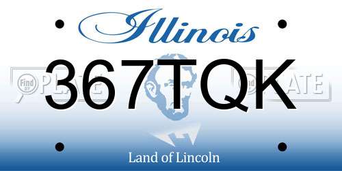 367TQK Illinois License Plate