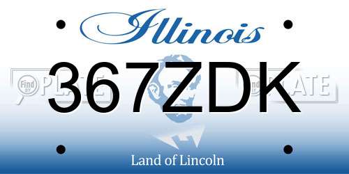 367ZDK Illinois License Plate