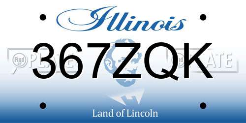367ZQK Illinois License Plate