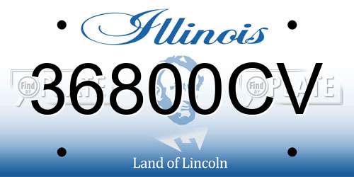 36800CV Illinois License Plate