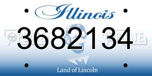 3682134 Illinois License Plate