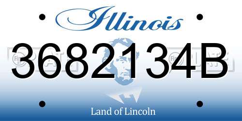 3682134B Illinois License Plate