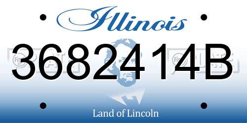 3682414B Illinois License Plate