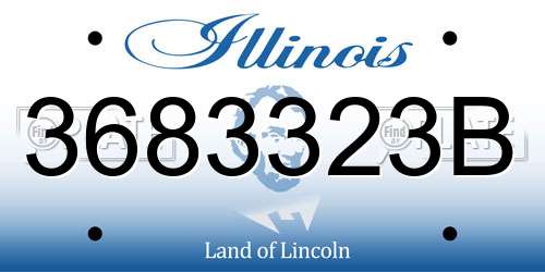 3683323B Illinois License Plate