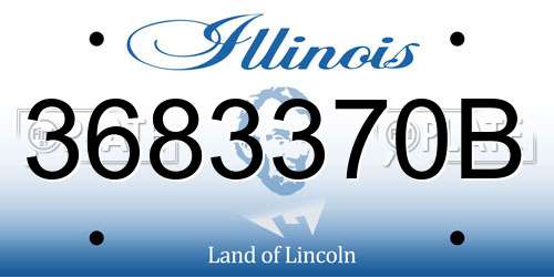 3683370B Illinois License Plate