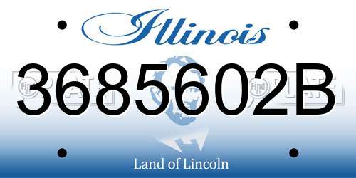 3685602B Illinois License Plate