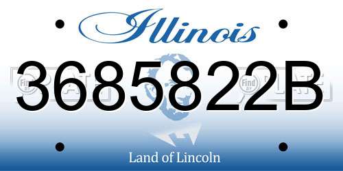 3685822B Illinois License Plate