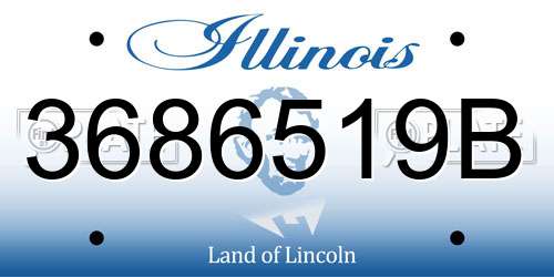 3686519B Illinois License Plate