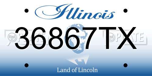 36867TX Illinois License Plate