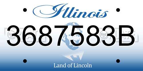 3687583B Illinois License Plate