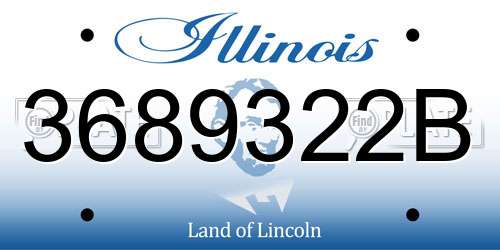 3689322B Illinois License Plate