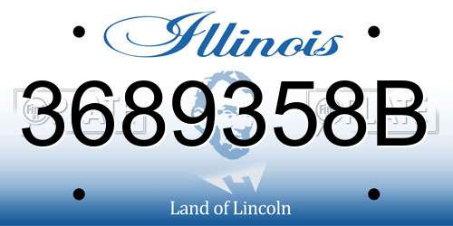 3689358B Illinois License Plate