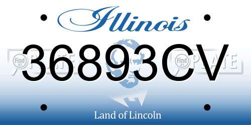 36893CV Illinois License Plate