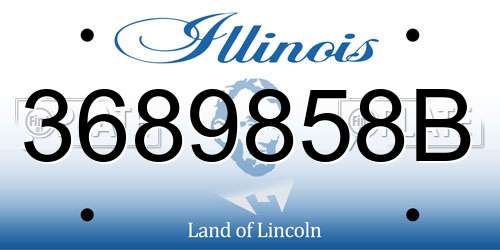 3689858B Illinois License Plate
