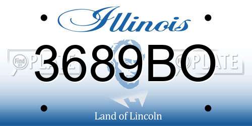 3689BO Illinois License Plate